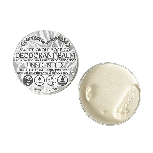 Natural Deodorant for Sensitive Skin, Unscented Ultra-Gentle, Baking Soda Free