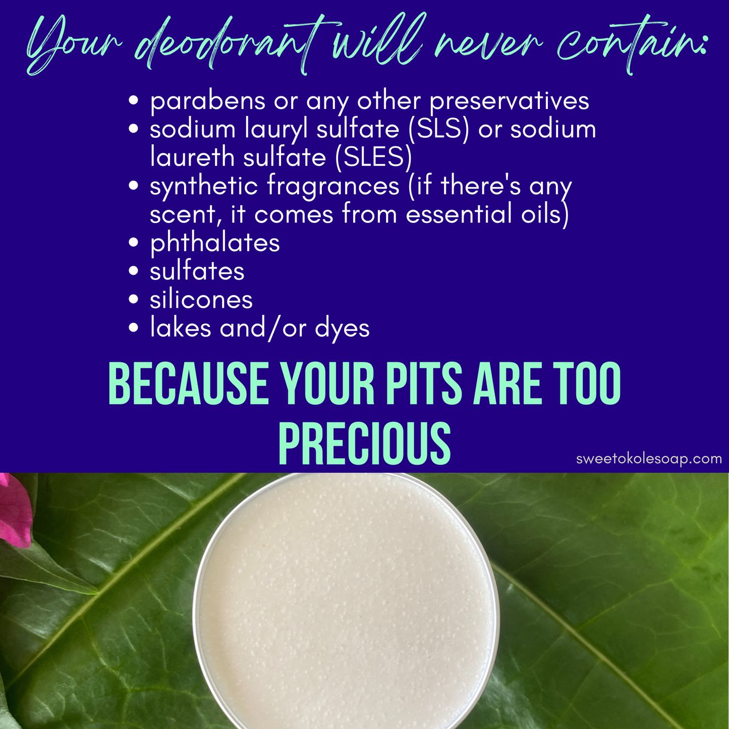 Natural Deodorant for Sensitive Skin, Unscented Ultra-Gentle, Baking Soda Free